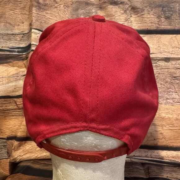 Vtg EXCEL Plainview Texas Red Rope Hat Cap Adjustable Snapback Committed Quality - Picture 3 of 8